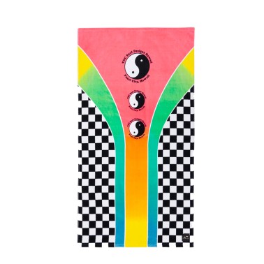 SLOWTIDE X T&C SURF TOWN & COUNTRY (GUAVA) BEACH TOWEL STRP019-GUAVA Colorful