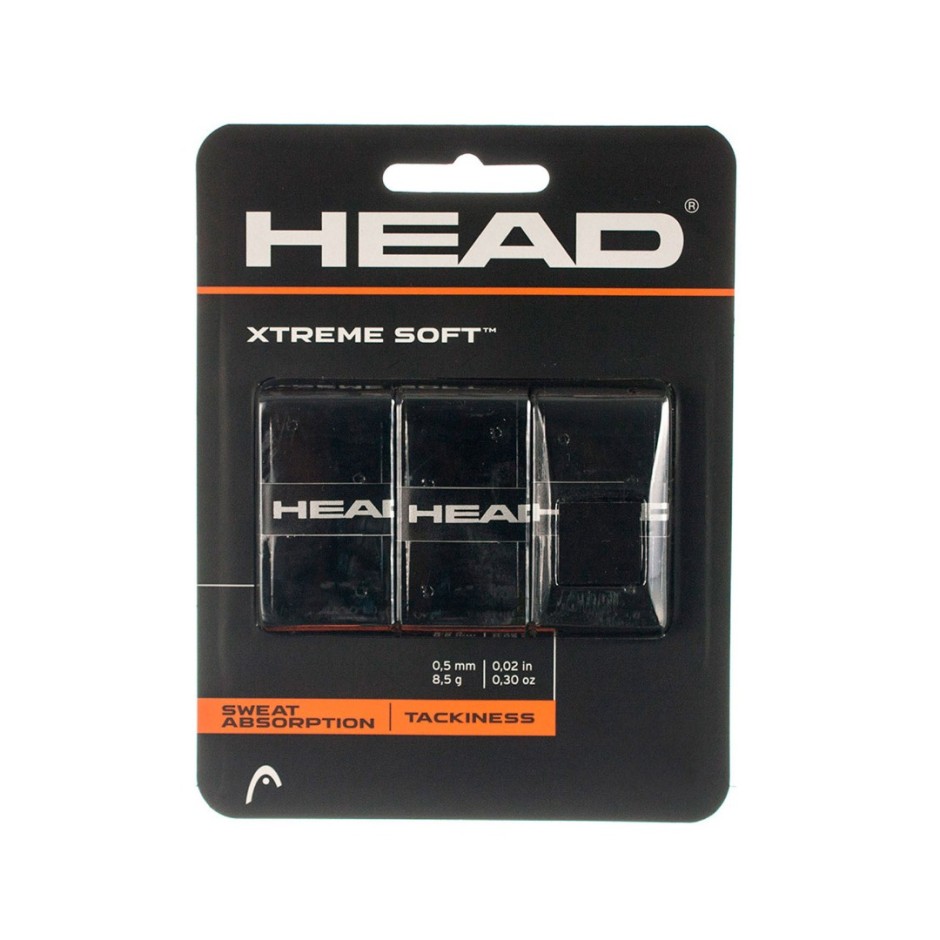 Grip Ρακέτας Τένις Μαύρο - HEAD Xtreme Soft 