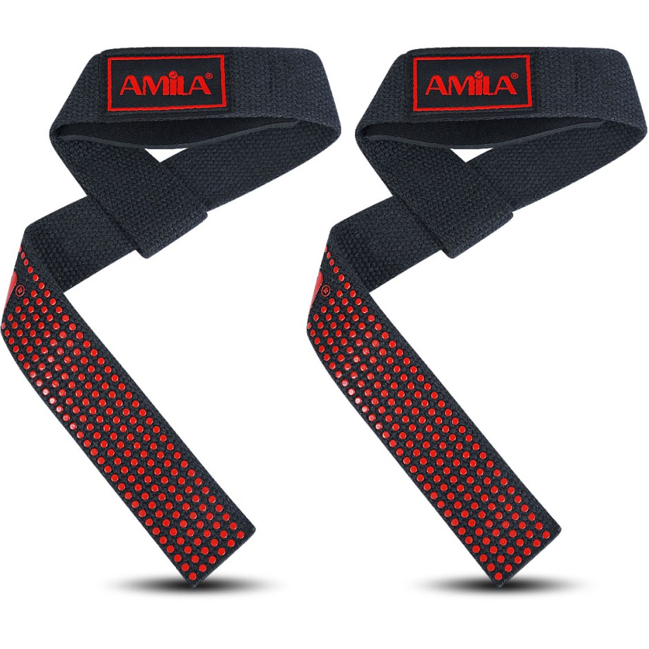 Περικάρπια Άρσης Βαρών Μαύρα - Amila Power Straps
