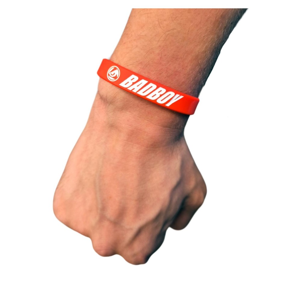 BAD BOY BRACELET LOGO SILICON WRIST BAND BB-000086-RE Red