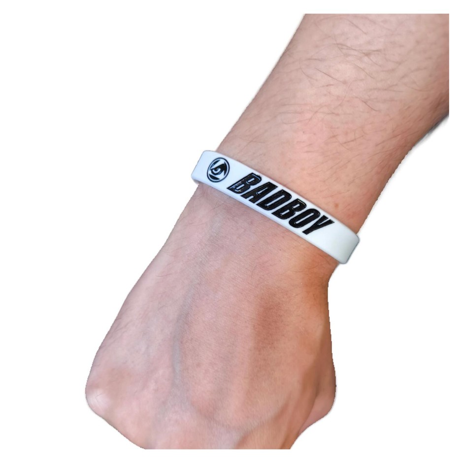 BAD BOY BRACELET LOGO SILICON WRIST BAND BB-000086-WH White