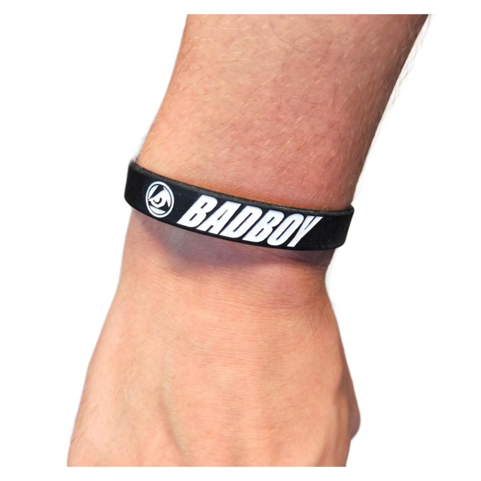 BAD BOY BRACELET LOGO SILICON WRIST BAND BB-000086-BK Black