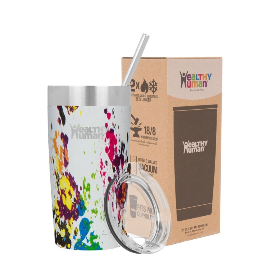 HEALTHY HUMAN 20oz (591ml) - CRUISER TUMBLER ΗΗ0125-ART DECO Λευκό