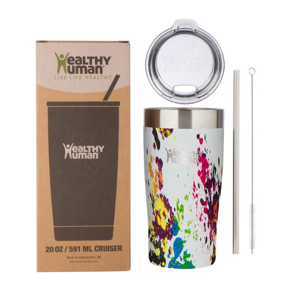 HEALTHY HUMAN 20oz (591ml) - CRUISER TUMBLER ΗΗ0125-ART DECO White