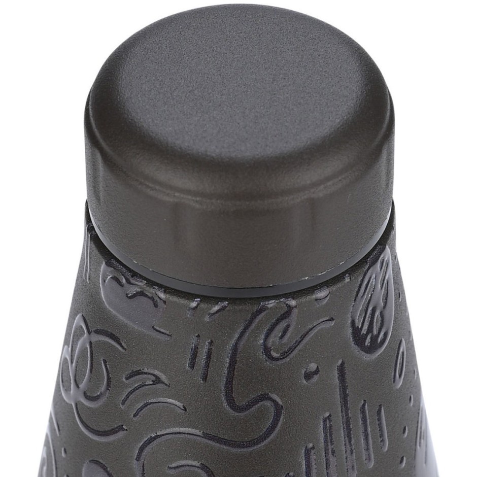 ESTIA INSULATED BOTTLE TRAVEL FLASK SAVE THE AEGEAN 500ML NOIR ECHO 01-22044 Black