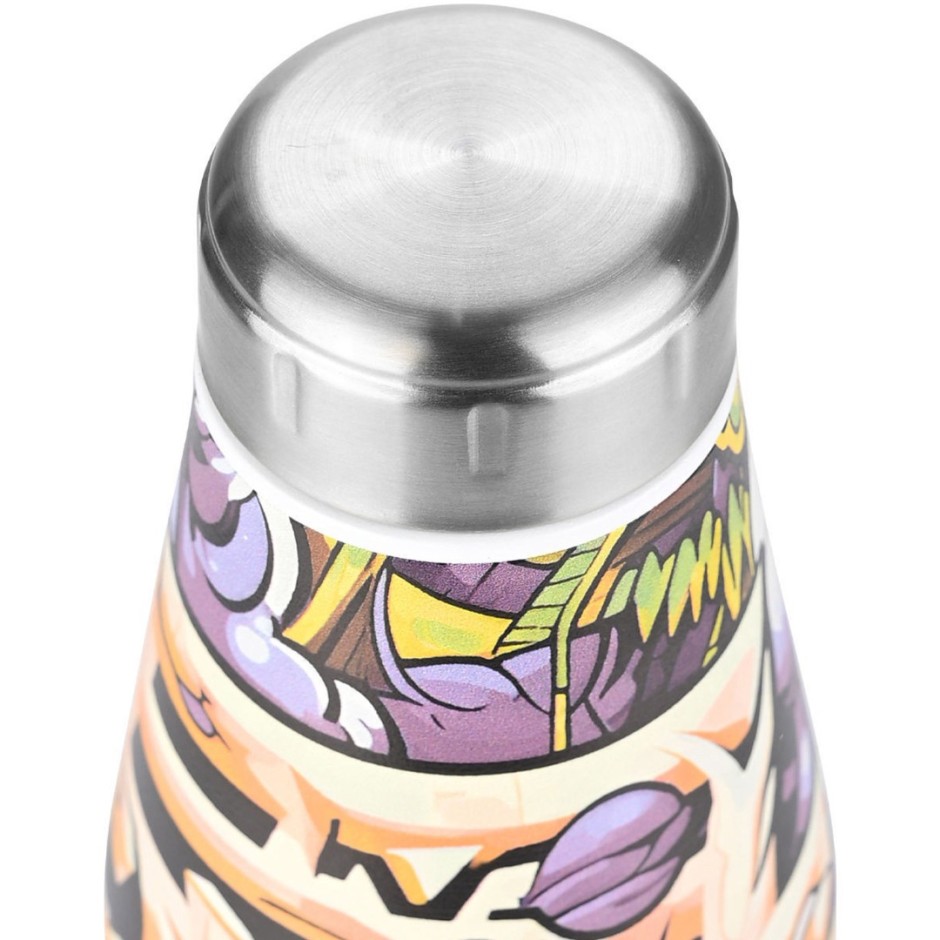 ESTIA INSULATED BOTTLE TRAVEL FLASK SAVE THE AEGEAN 500ML GRAFITTI RHYTHM 01-22068 Colorful