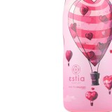 ESTIA INSULATED BOTTLE TRAVEL FLASK SAVE THE AEGEAN 500ML LOVE ASCEND 01-22266 Pink Image 1