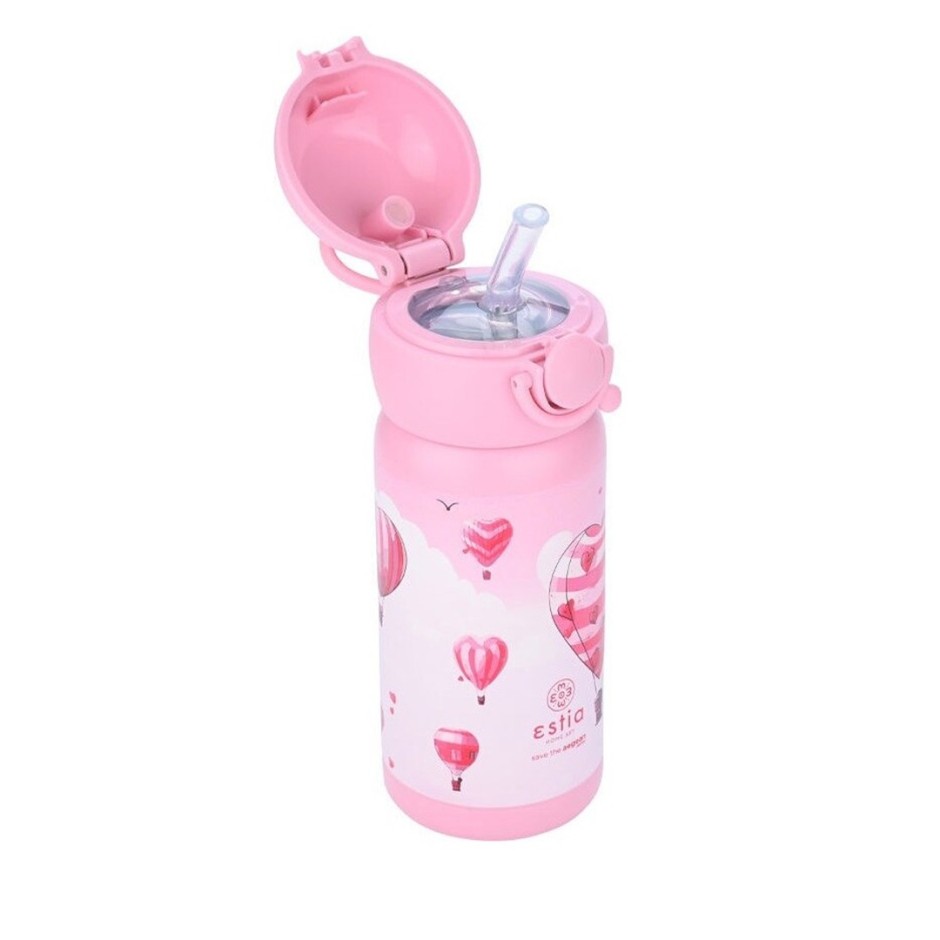 ESTIA ISOTHERMAL KIDS BOTTLE 350ML LOVE ASCEND 01-23454 Pink