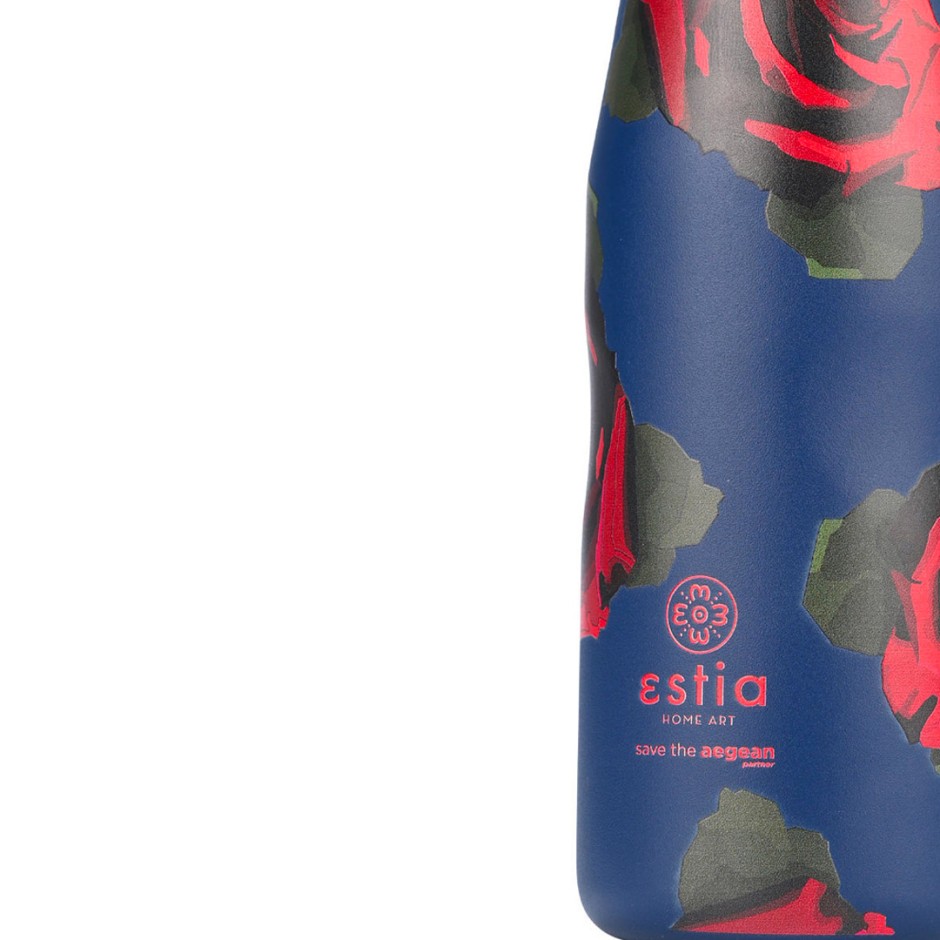 ESTIA TRAVEL FLASK STA 500ml ELECTRIC ROSES 01-22112 Blue