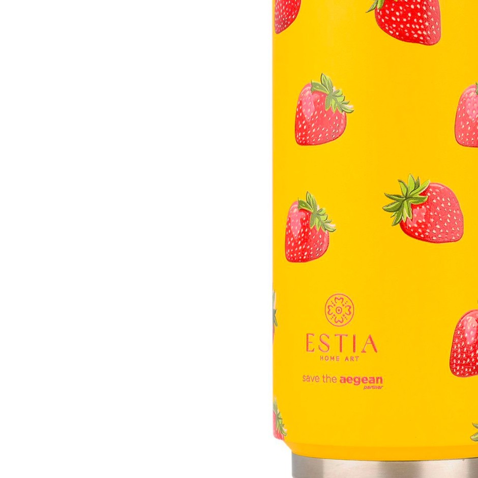 Insulated Bottle Yellow - Estia Travel Cup Save The Aegean Berry Bright