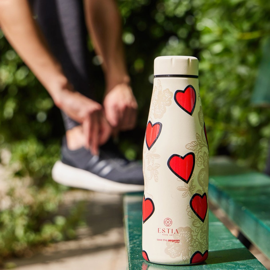 Insulated Bottle Ecru - Estia Travel Flask Save The Aegean Tender Lace 