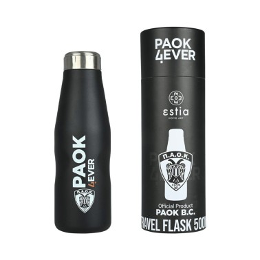 ESTIA TRAVEL FLASK 500ML PAOK B.C. 00-13776 Black