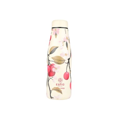 ESTIA INSULATED BOTTLE TRAVEL FLASK SAVE THE AEGEAN 500ML SAKURA WHISPER 01-22143 Ecru