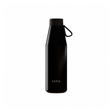 Insulated Bottle Black - Estia Flow Save The Aegean Carbon Fibre