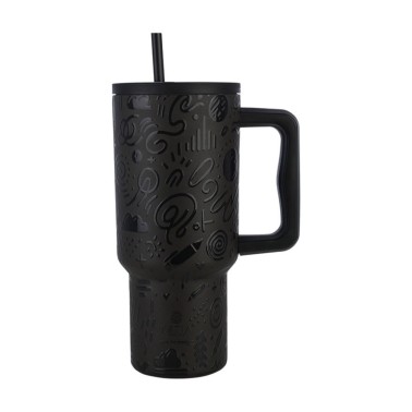 ESTIA STRAW TUMBLER XL STA 900ml 01-32098 Black