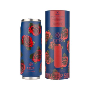 ESTIA TRAVEL CUP STA 500ml ELECTRIC ROSES 01-22709 Blue