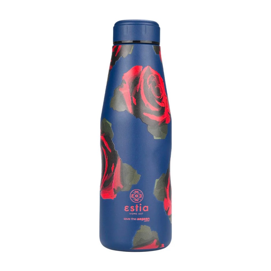 ESTIA TRAVEL FLASK STA 500ml ELECTRIC ROSES 01-22112 Blue