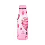ESTIA INSULATED BOTTLE TRAVEL FLASK SAVE THE AEGEAN 500ML LOVE ASCEND 01-22266 Pink Image 