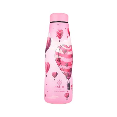 ESTIA INSULATED BOTTLE TRAVEL FLASK SAVE THE AEGEAN 500ML LOVE ASCEND 01-22266 Pink