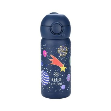 ESTIA ISOTHERMAL KIDS BOTTLE 350ML COSMIC VOYAGERS 01-23478 Blue