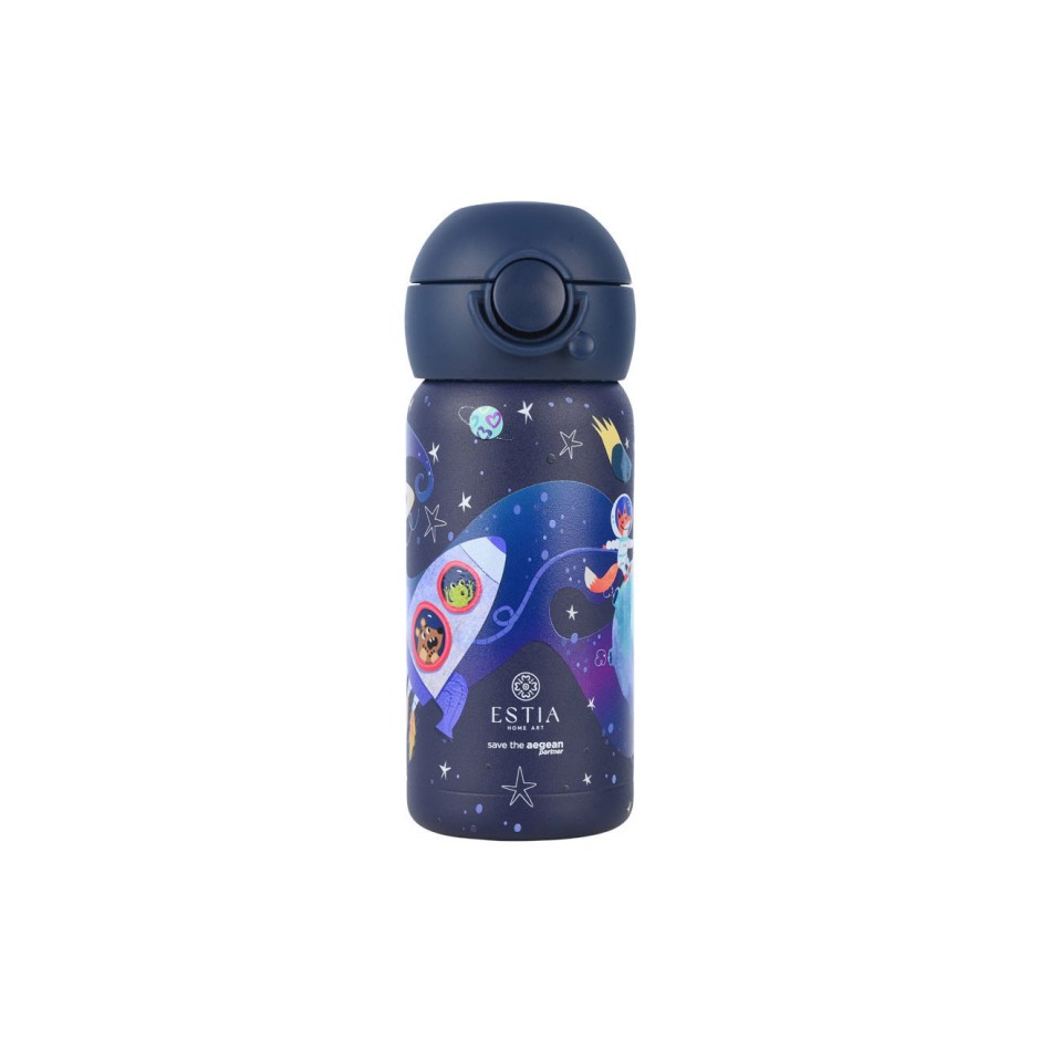 Isothermal Water Bottle Blue - Estia Wonder Bottle Save The Aegean Solar Jump