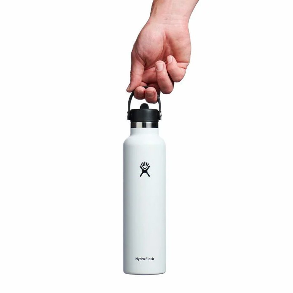 Παγούρι Θερμός Λευκό - Hydro Flask 21 oz Standard Mouth With Flex Straw Cap