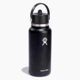 HYDRO FLASK 32 OZ (946 ml) WIDE FLEX STRAW CAP BLACK W32BFS001-BLACK Black Image 0