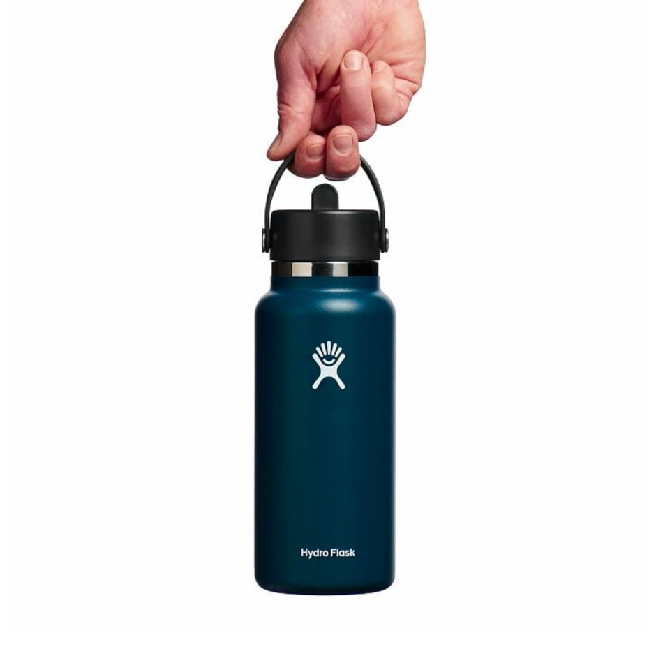 Παγούρι Θερμός Μπλε - Hydro Flask 32 oz Wide Mouth With Flex Straw Cap 