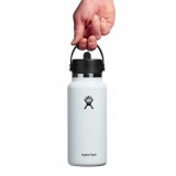 HYDRO FLASK 32 OZ (946 ml) WIDE FLEX CAP WHITE W32BTS110-WHITE White Image 1
