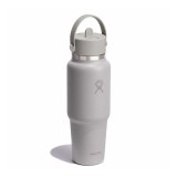 HYDRO FLASK 32 OZ (946 ml) WIDE FLEX STRAW TRAVEL BOTTLE BIRCH WT32CFS035-BIRCH Grey Image 0