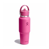 HYDRO FLASK 32 OZ (946 ml) WIDE FLEX STRAW TRAVEL BOTTLE REEF WT32CFS677-REEF Fuchsia Image 0