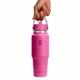 HYDRO FLASK 32 OZ (946 ml) WIDE FLEX STRAW TRAVEL BOTTLE REEF WT32CFS677-REEF Fuchsia Image 1
