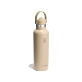 HYDRO FLASK 21 OZ (621 ml) STANDARD FLEX STRAW CAP OAT S21CFS114 Beige Image 0