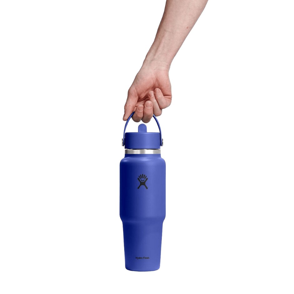 Παγούρι Θερμός Μπλε - Hydro Flask 32 oz Wide Mouth With Flex Straw Travel Bottle