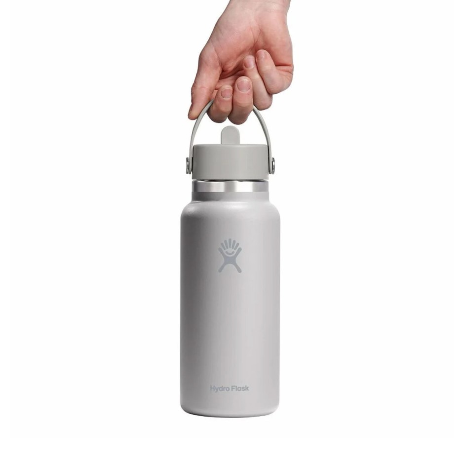 Παγούρι Θερμός Γκρι - Hydro Flask 32 oz Wide Mouth With Flex Straw Cap