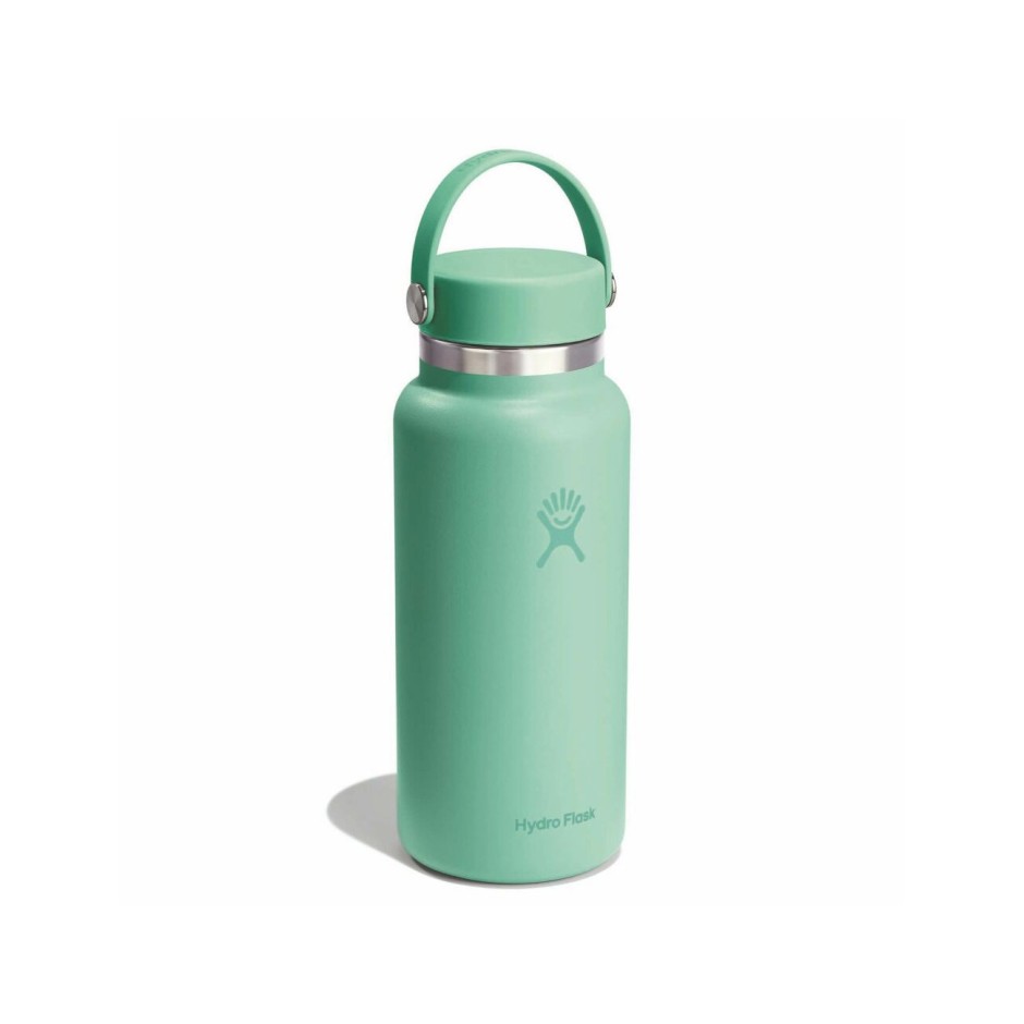 Thermos Bottle Turquoise - Hydro Flask 32 oz Wide Mouth Flex Cap