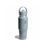 Thermos Bottle Grey - Hydro Flask 32 oz Wide Mouth With Flex Straw Travel Bottle Image 0