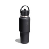 Thermos Bottle Black - Hydro Flask 32 oz Wide Mouth With Flex Straw Travel Bottle Image 0