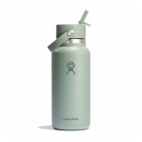HYDRO FLASK 32 OZ (946 ml) WIDE FLEX STRAW CAP BOTANICAL BLISS AGAVE W32CFS377P-AGAVE Κhaki Image 