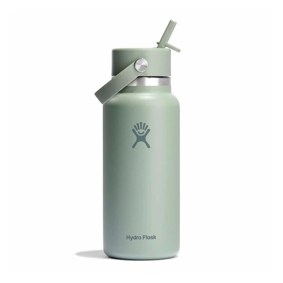 HYDRO FLASK 32 OZ (946 ml) WIDE FLEX STRAW CAP BOTANICAL BLISS AGAVE W32CFS377P-AGAVE Κhaki