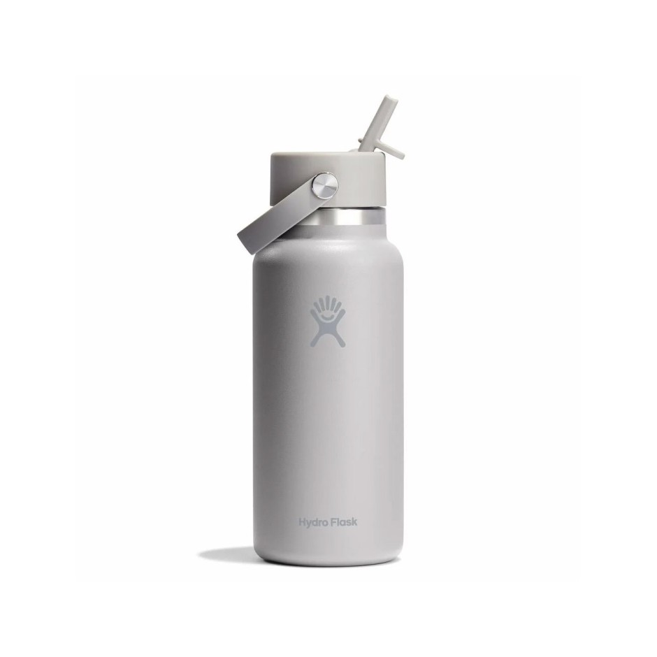 Παγούρι Θερμός Γκρι - Hydro Flask 32 oz Wide Mouth With Flex Straw Cap