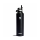 HYDRO FLASK 21 OZ (621 ml)  STANDARD FLEX STRAW CAP BLACK S21FS001-BLACK Black Image 