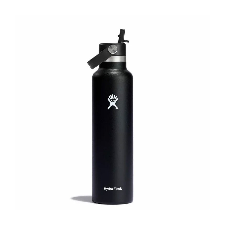 HYDRO FLASK 21 OZ (621 ml)  STANDARD FLEX STRAW CAP BLACK S21FS001-BLACK Black
