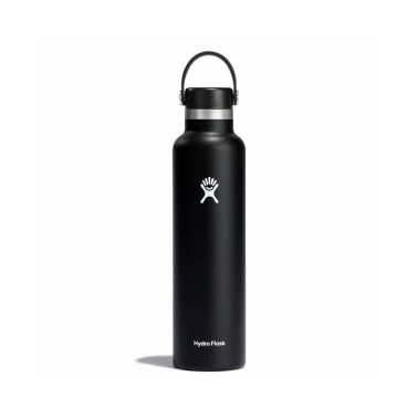 HYDRO FLASK 24 OZ (710 ml) STANDARD FLEX CAP BLACK S24SX001-BLACK Black