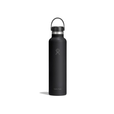 Thermal Bottle Black - Hydro Flask 24 oz Standard Mouth Flex Cap