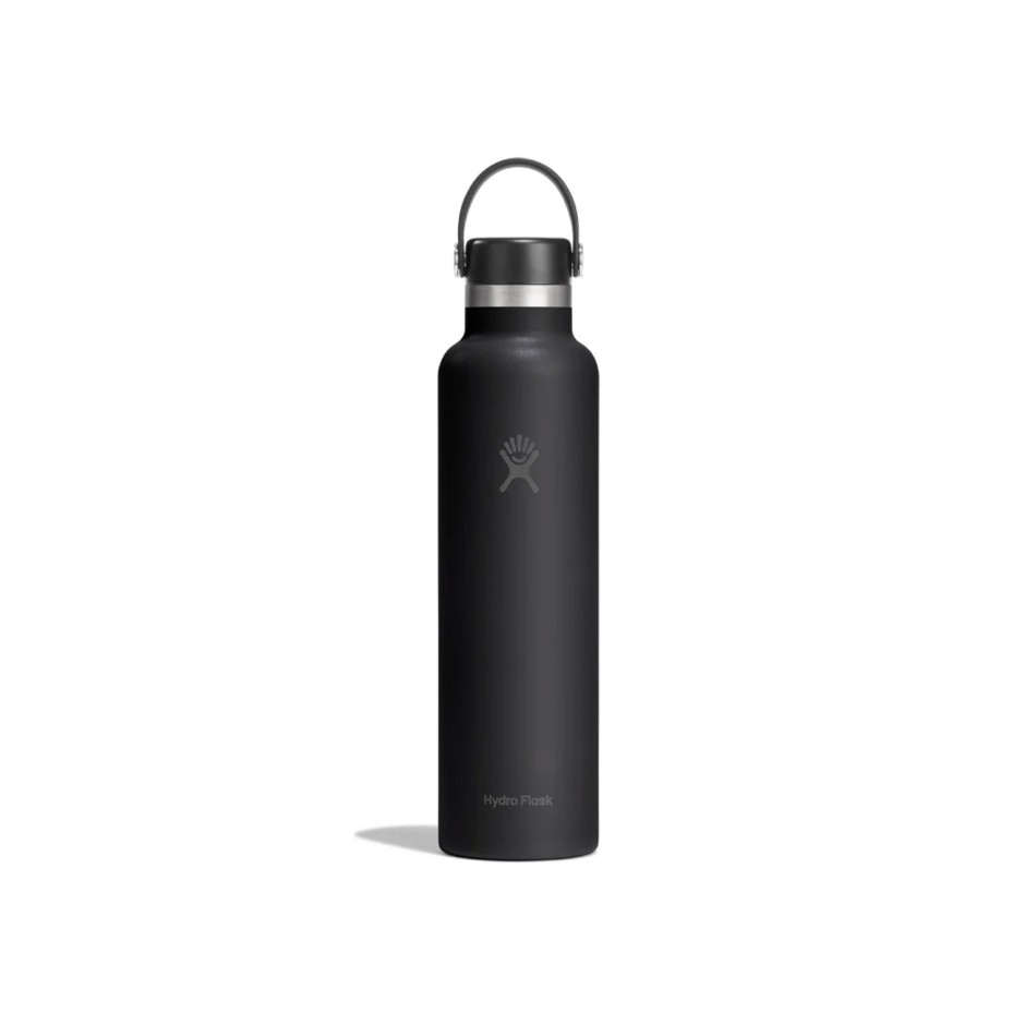 Thermal Bottle Black - Hydro Flask 24 oz Standard Mouth Flex Cap