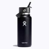 HYDRO FLASK 32 OZ (946 ml) WIDE FLEX STRAW CAP BLACK W32BFS001-BLACK Black Image 