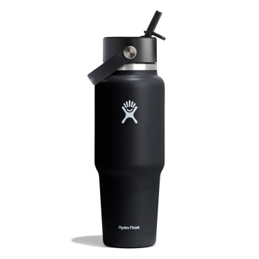 HYDRO FLASK 32 OZ (946 ml) WIDE FLEX STRAW TRAVEL BOTTLE BLACK WT32BFS001-BLACK Black