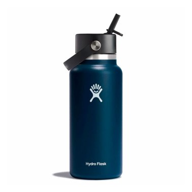 HYDRO FLASK 32 OZ (946 ml) WIDE FLEX STRAW CAP INDIGO W32BFS464-INDIGO Blue