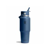 Thermos Bottle Blue - Hydro Flask 32 oz Wide Mouth With Flex Straw Travel Bottle Image 